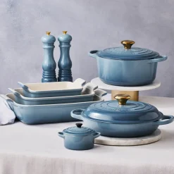 Le Creuset Signature Cast Iron 26cm Shallow Round Casserole - Chambray
