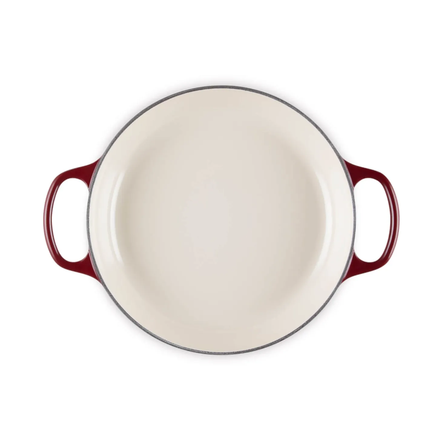 Le Creuset Signature Cast Iron 26cm Shallow Round Casserole - Garnet