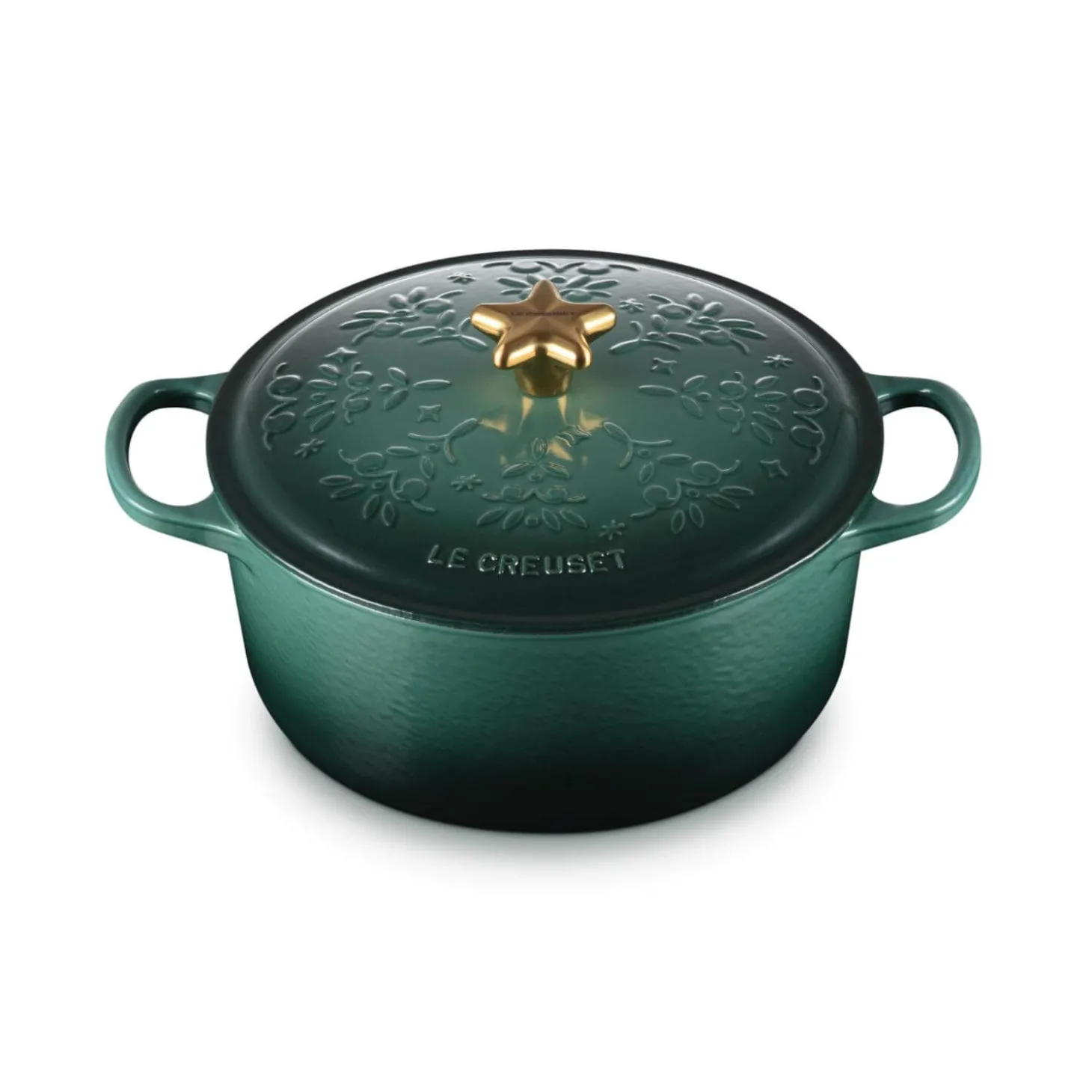 Le Creuset Signature Cast Iron 24cm Christmas Noel Casserole - Artichaut