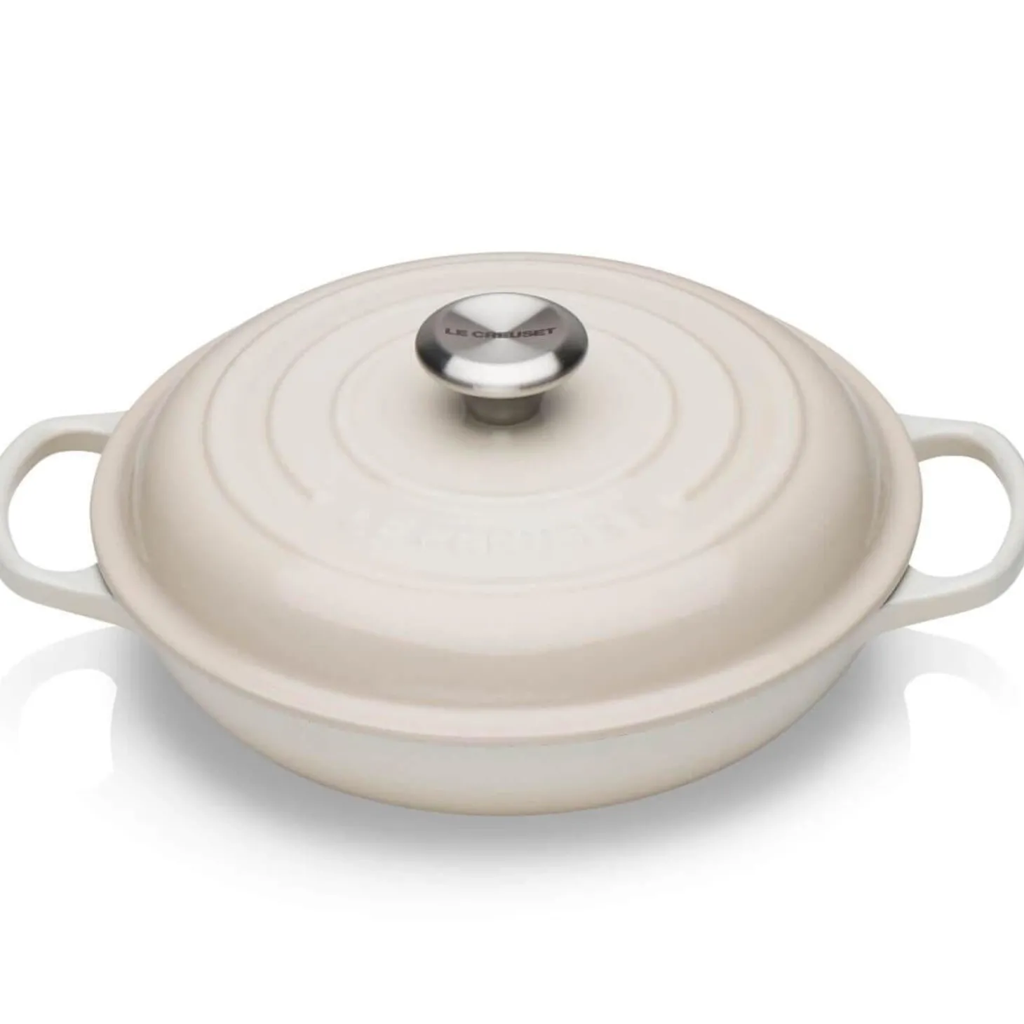 Le Creuset Signature Cast Iron 26cm Shallow Casserole - Meringue