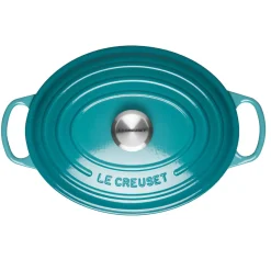 Le Creuset Signature Cast Iron 27cm Oval Casserole - Teal