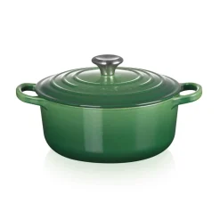 Le Creuset Signature Cast Iron 28cm Round Casserole - Bamboo Green