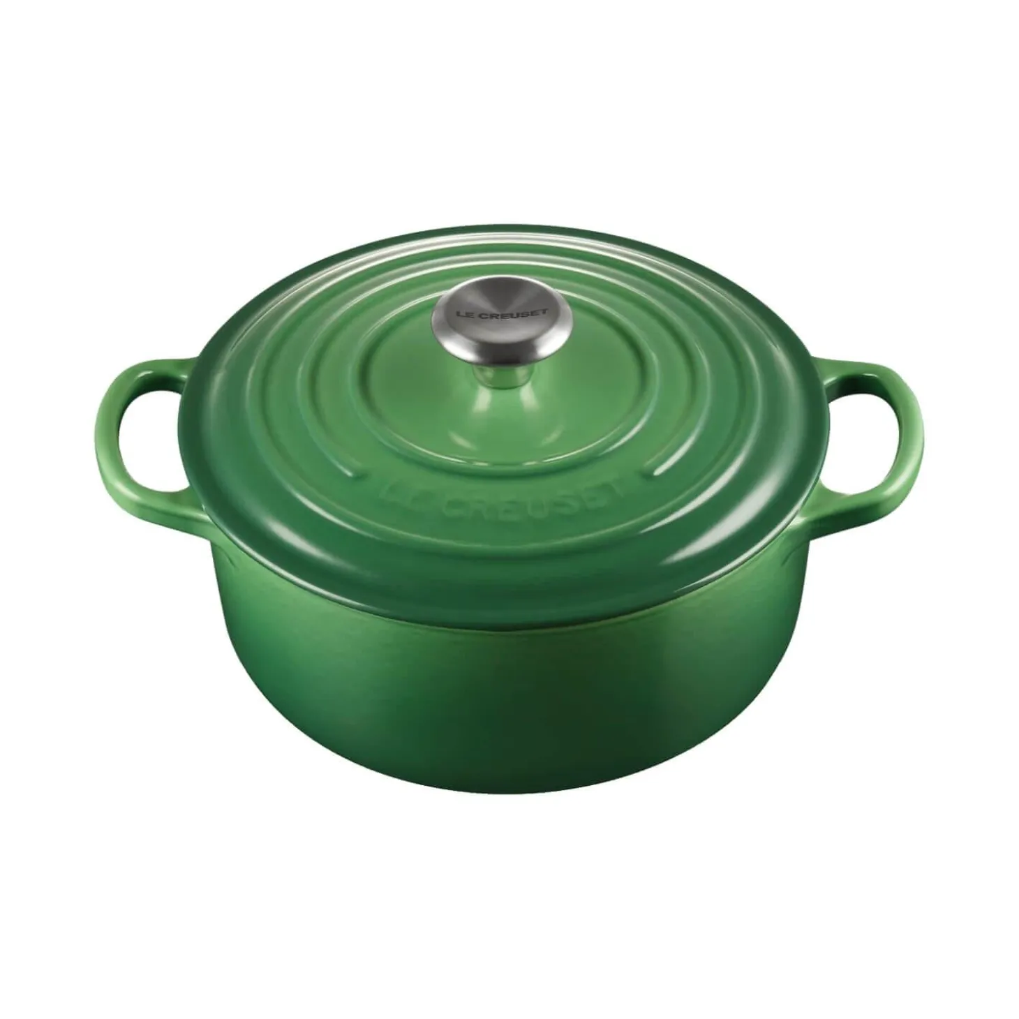 Le Creuset Signature Cast Iron 28cm Round Casserole - Bamboo Green