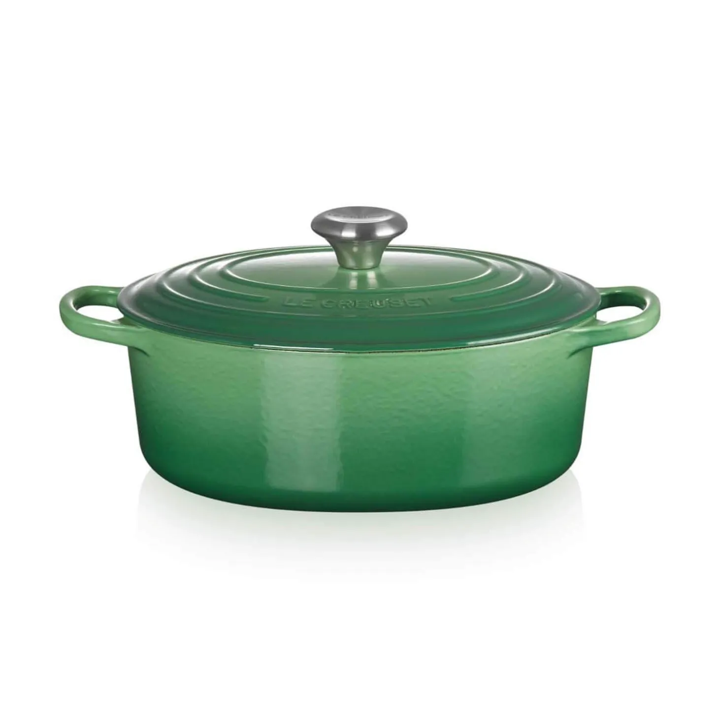 Le Creuset Signature Cast Iron 29cm Oval Casserole - Bamboo Green