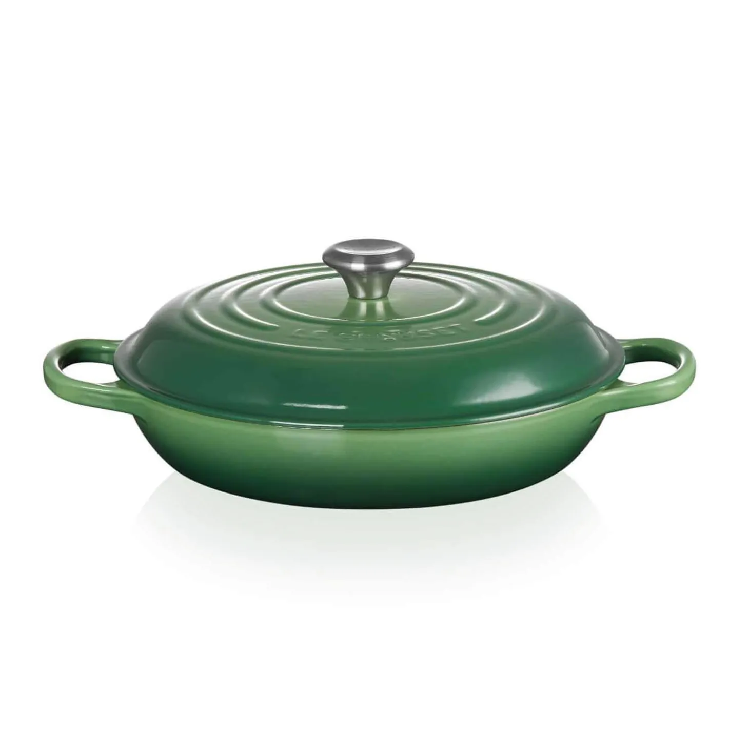 Le Creuset Signature Cast Iron 30cm Shallow Casserole - Bamboo Green