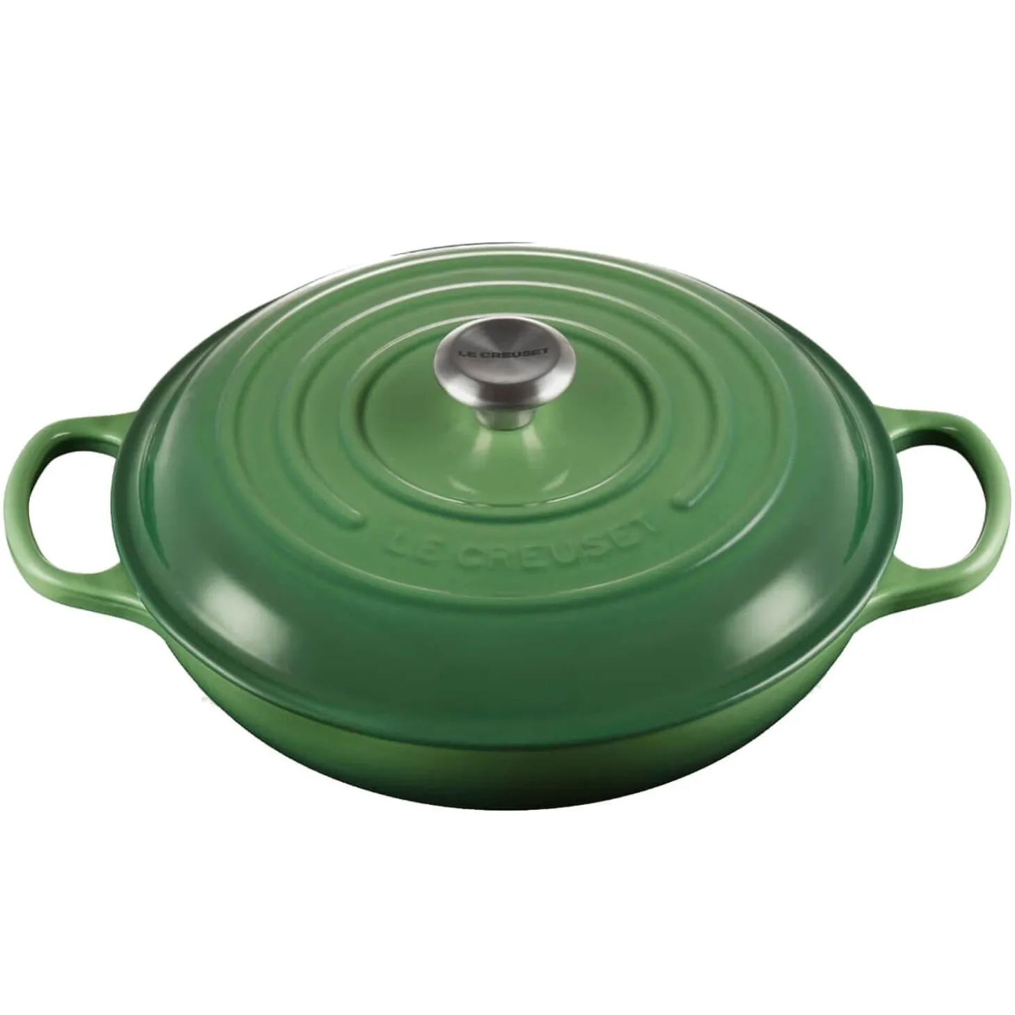 Le Creuset Signature Cast Iron 30cm Shallow Casserole - Bamboo Green