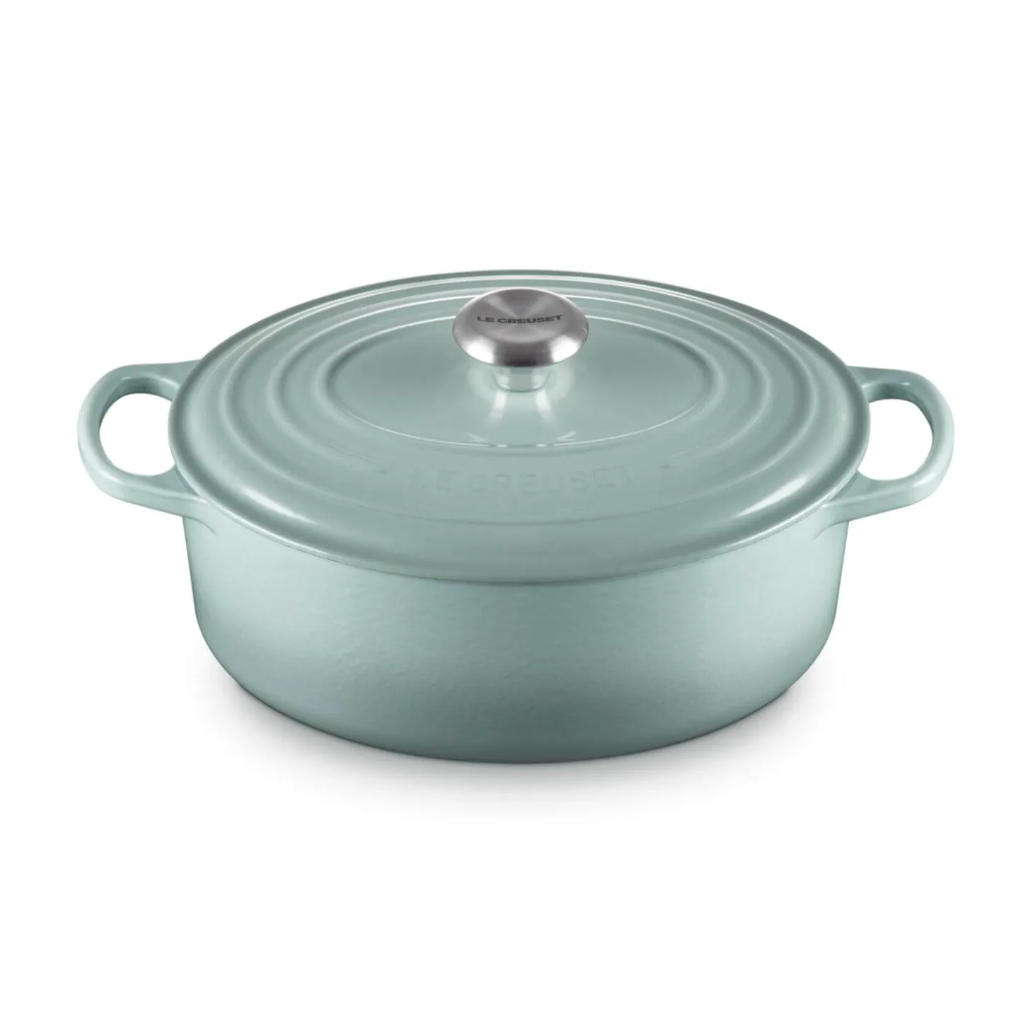 Le Creuset Signature 29cm Cast Iron Oval Casserole - Sea Salt