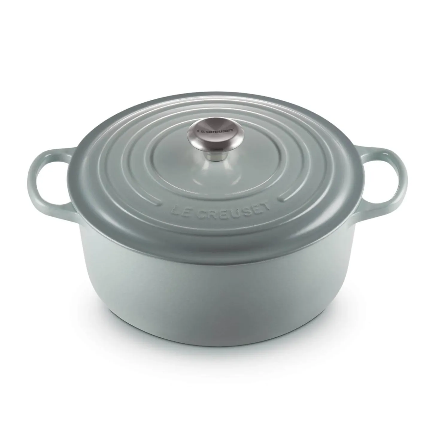 Le Creuset Signature 28cm Cast Iron Round Casserole - Sea Salt