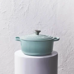 Le Creuset Signature 28cm Cast Iron Round Casserole - Sea Salt