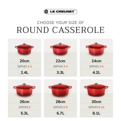 Le Creuset Signature 28cm Cast Iron Round Casserole - Sea Salt