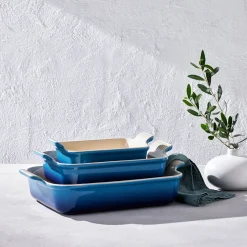 Le Creuset Stoneware Heritage 19cm Rectangular Deep Dish - Azure