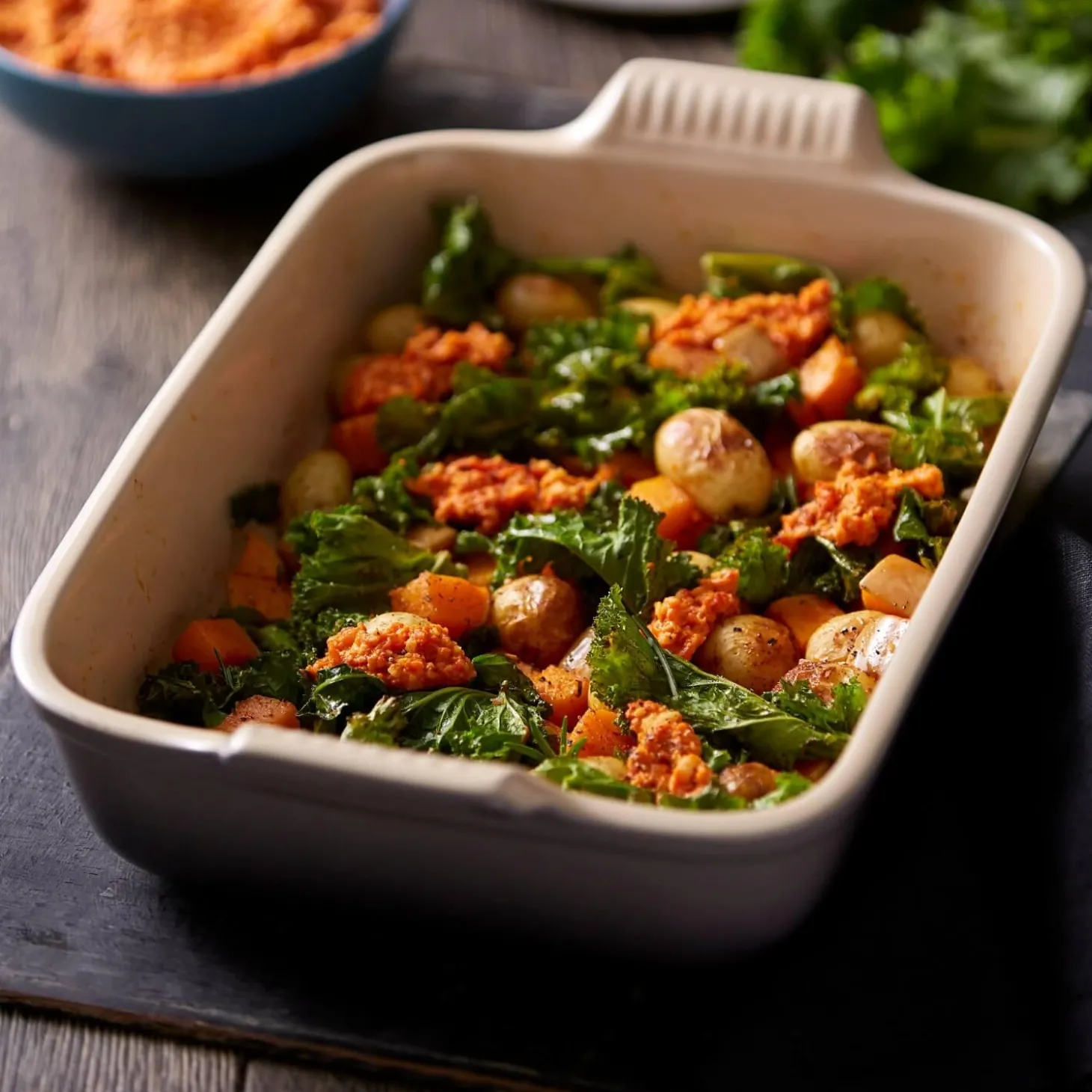 Le Creuset Stoneware Heritage 26cm Rectangular Deep Dish - Flint
