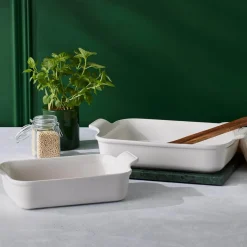Le Creuset Stoneware Heritage 32cm Rectangular Deep Dish - White