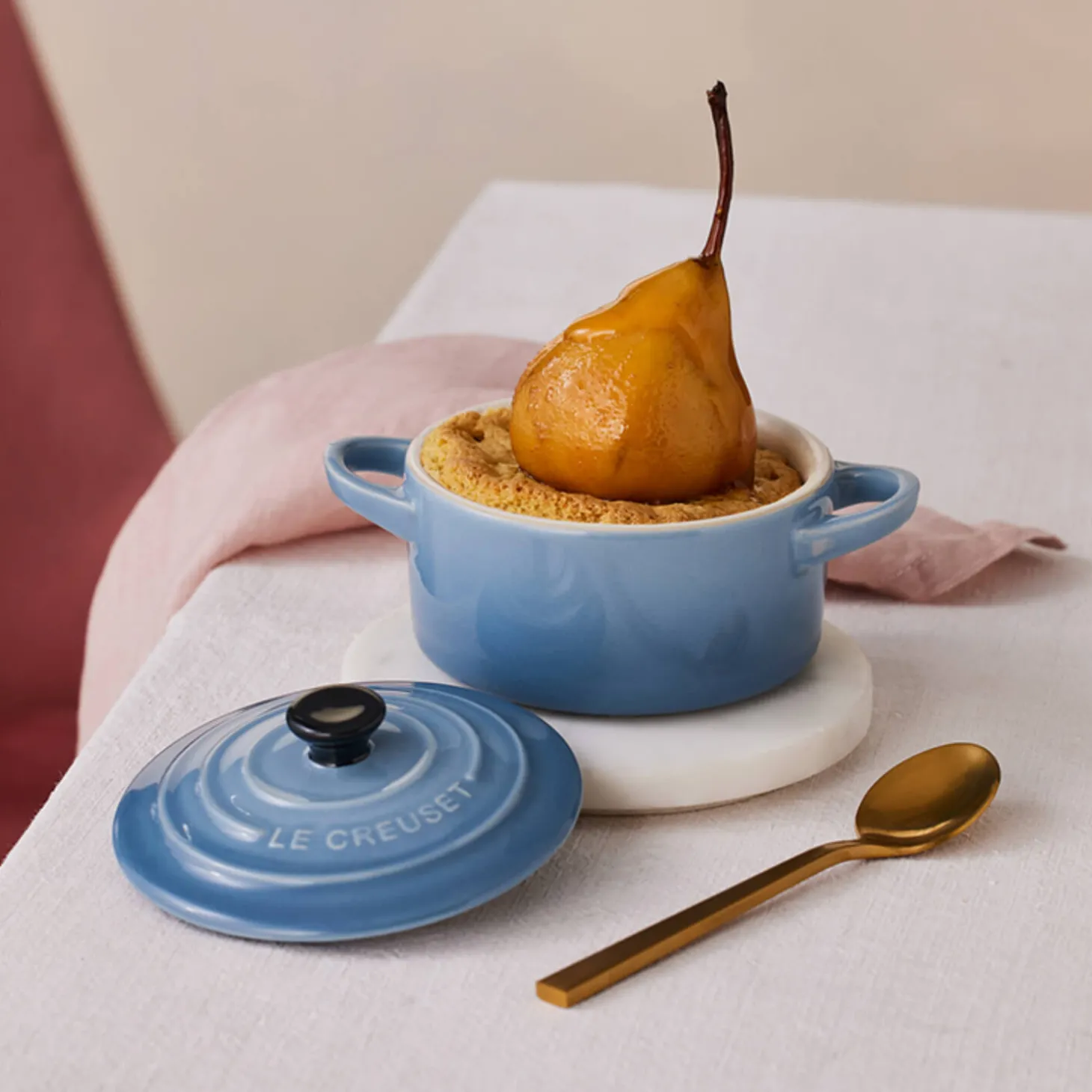 Le Creuset Stoneware Petite Round Casserole - Chambray