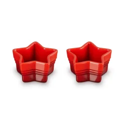Le Creuset Stoneware Set of 2 Star Ramekins - Cerise