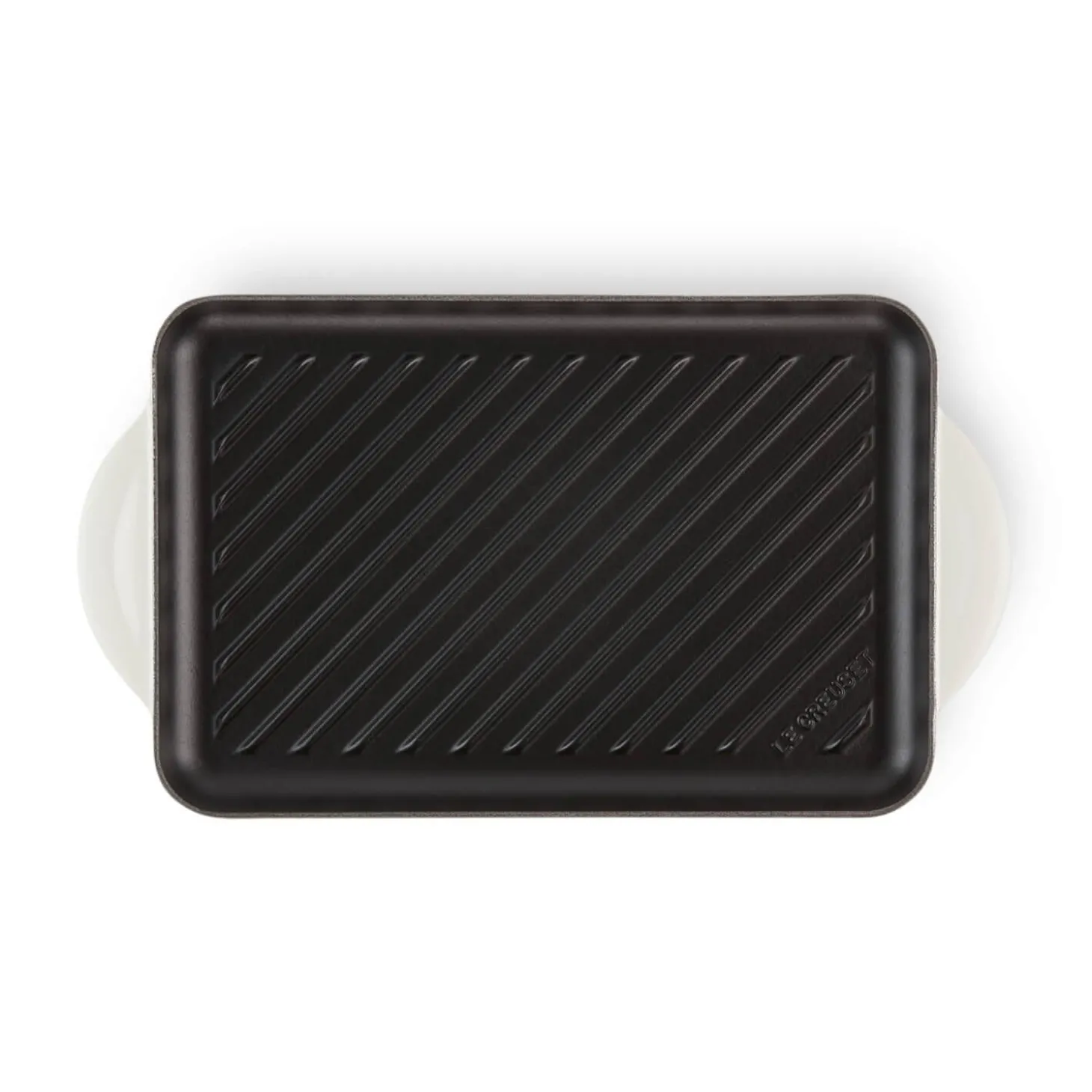 Le Creuset Traditional Cast Iron 32cm Rectangular Grill - Meringue