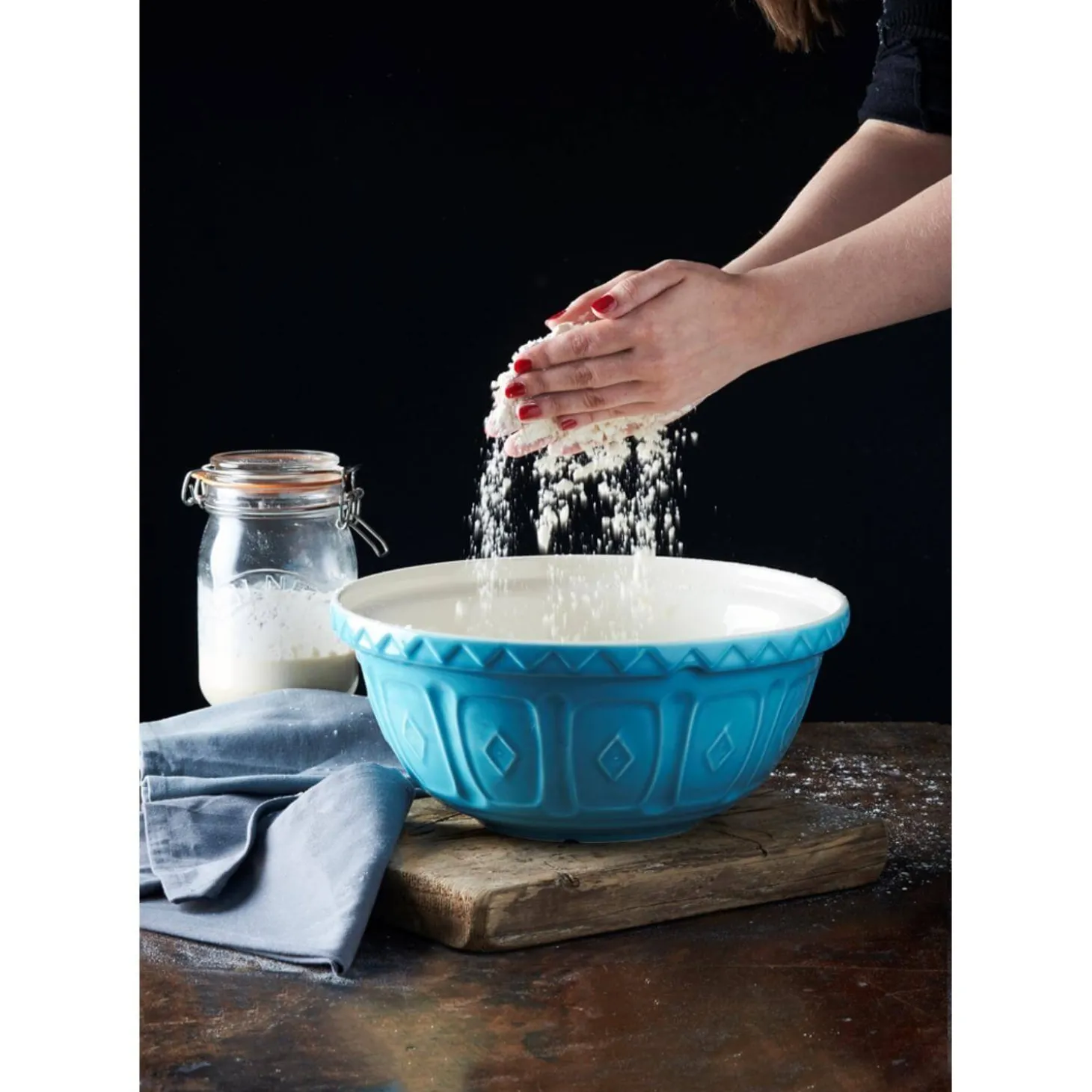 Mason Cash Colour Mix 29cm Stoneware Mixing Bowl - Turquoise