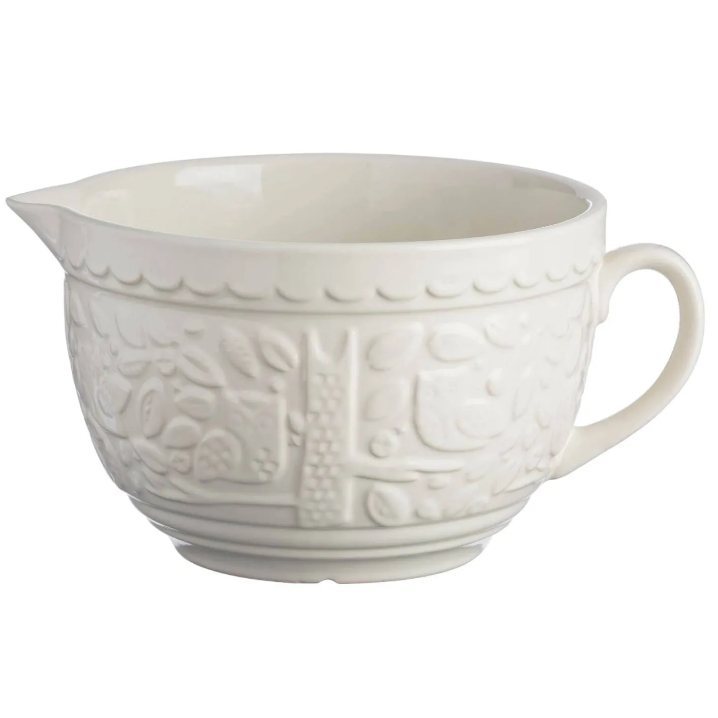 Mason Cash In The Forest 25cm Stoneware Batter Bowl - Cream, Owl