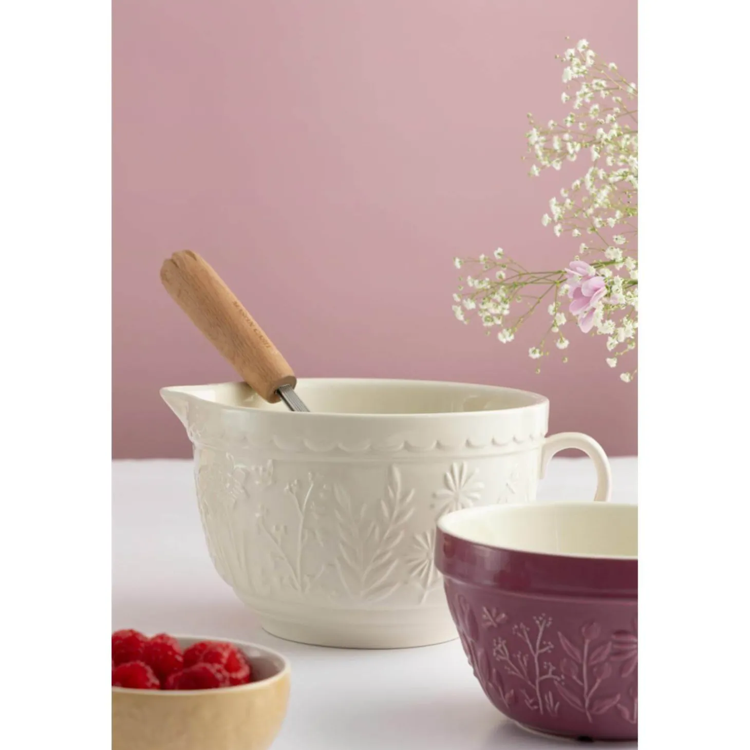 Mason Cash In The Forest 25cm Stoneware Batter Bowl - Cream, Owl