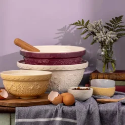 Mason Cash In The Meadow Rose 29cm Stoneware Mixing Bowl - Cream