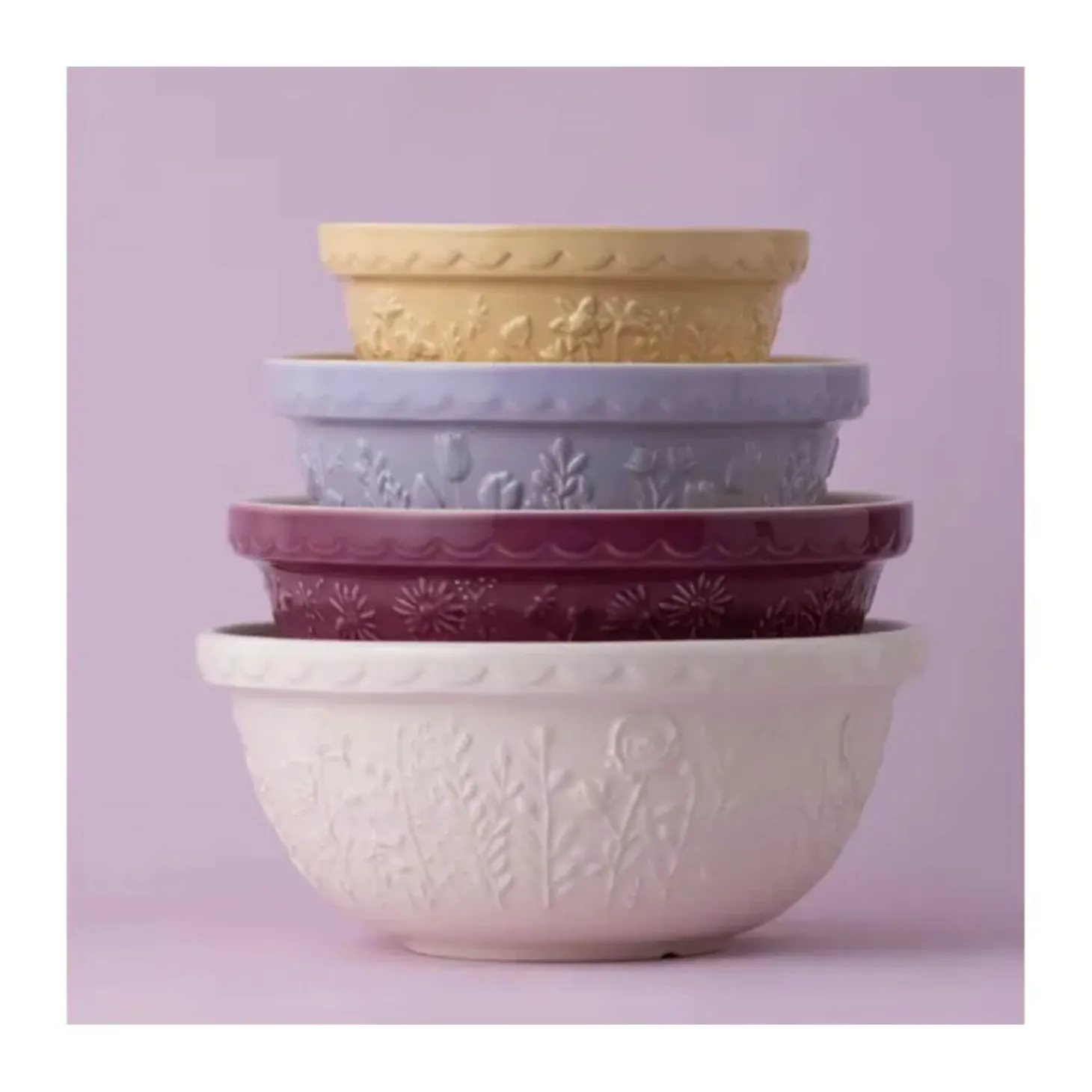 Mason Cash In The Meadow S24 Tulip 24cm Mixing Bowl - Lilac