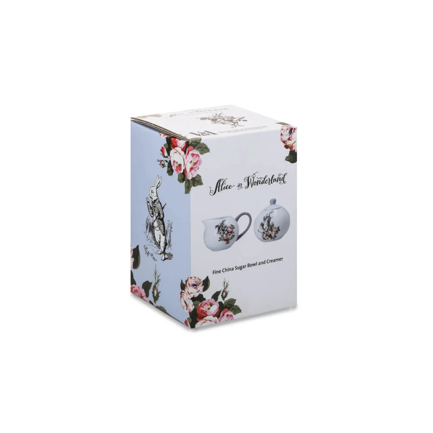 Mikasa V&A Alice In Wonderland Bone China Sugar Bowl & Creamer Set