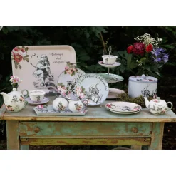 Mikasa V&A Alice In Wonderland Bone China Sugar Bowl & Creamer Set