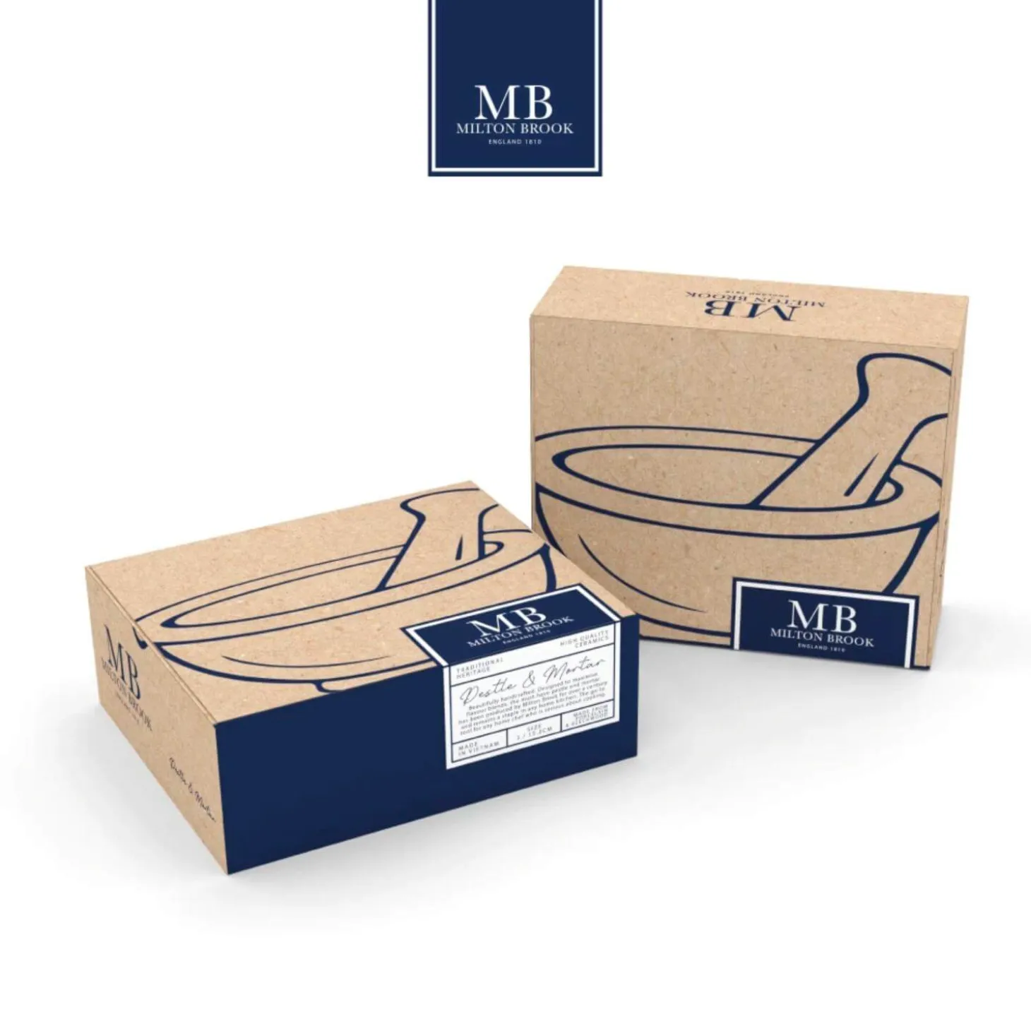 Milton Brooks Porcelain 207ml Mortar & Pestle - Size 1