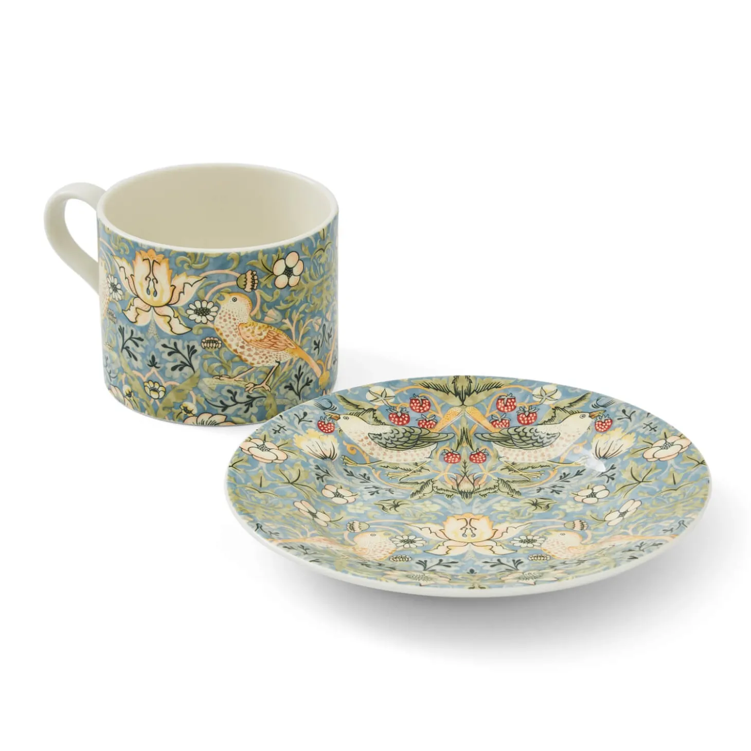 Morris & Co Porcelain Cup & Saucer - Strawberry Thief