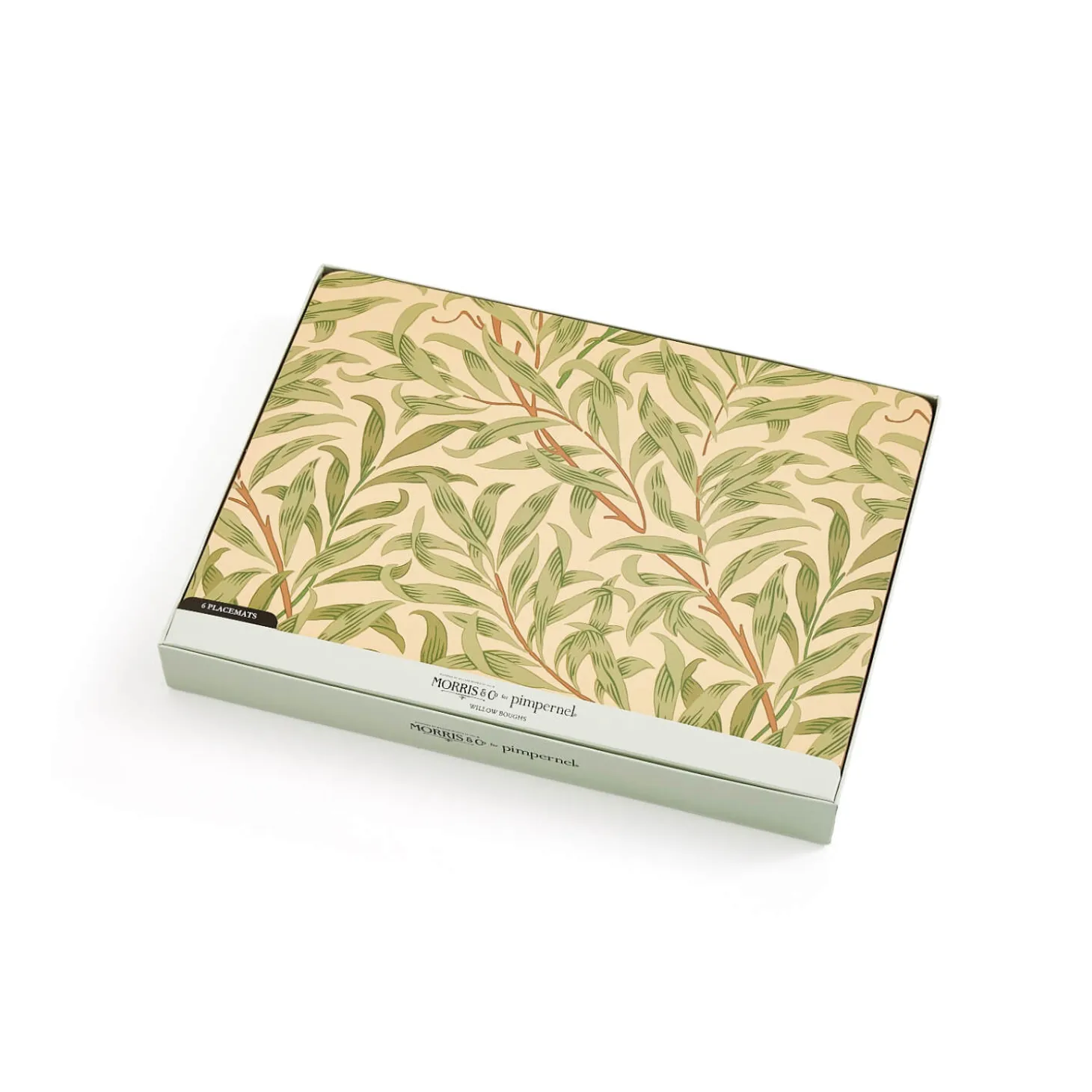 Morris & Co Willow Bough Set Of Six Placemats - Green