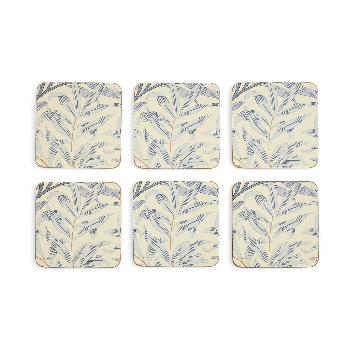 Morris & Co Willow Bough Set Of Six Coasters - Blue