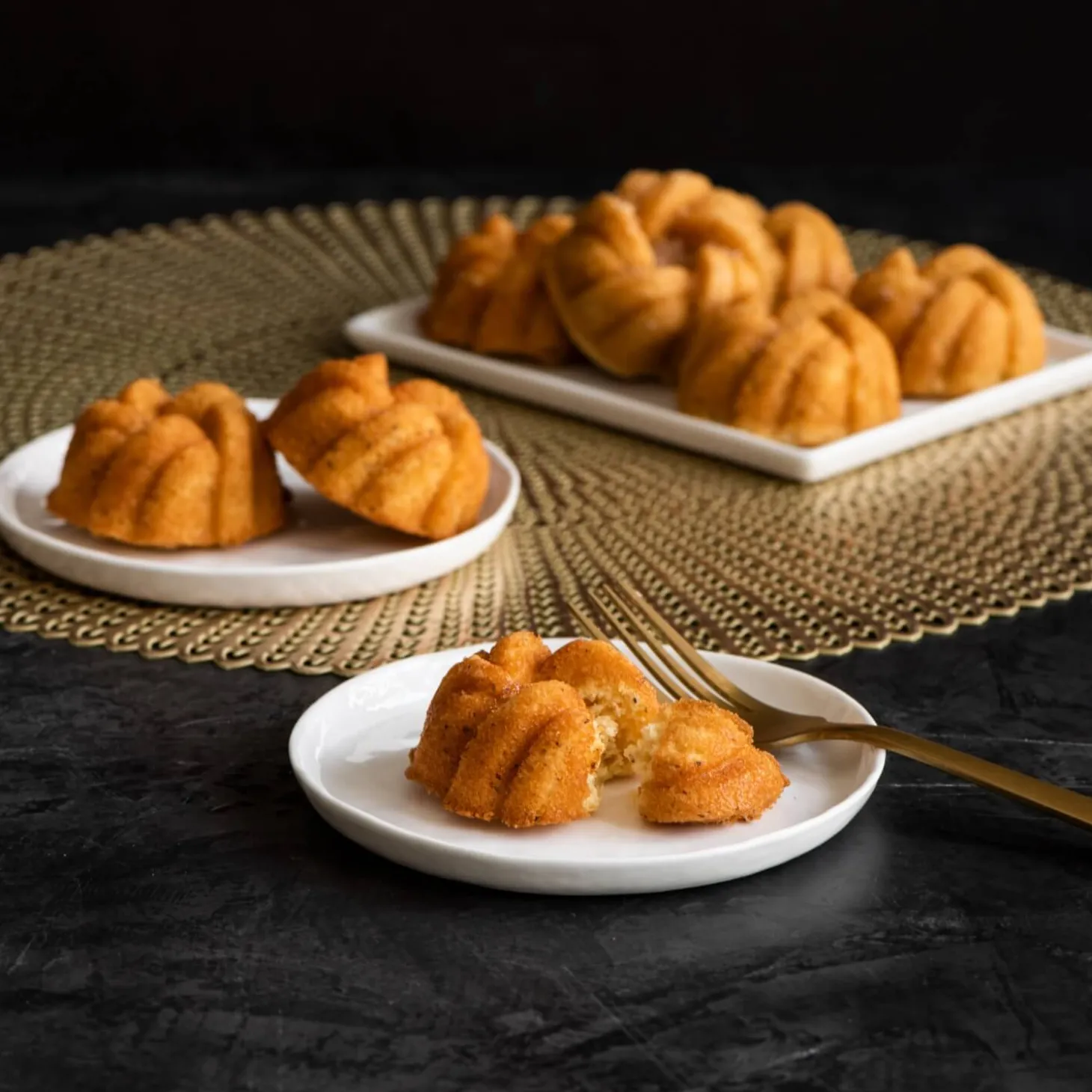 Nordic Ware Braided Mini Bundt Pan - Gold