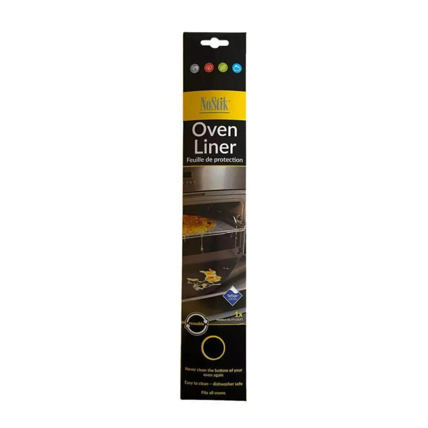 NoStik Reusable BBQ 40cm x 50cm Liner - Black