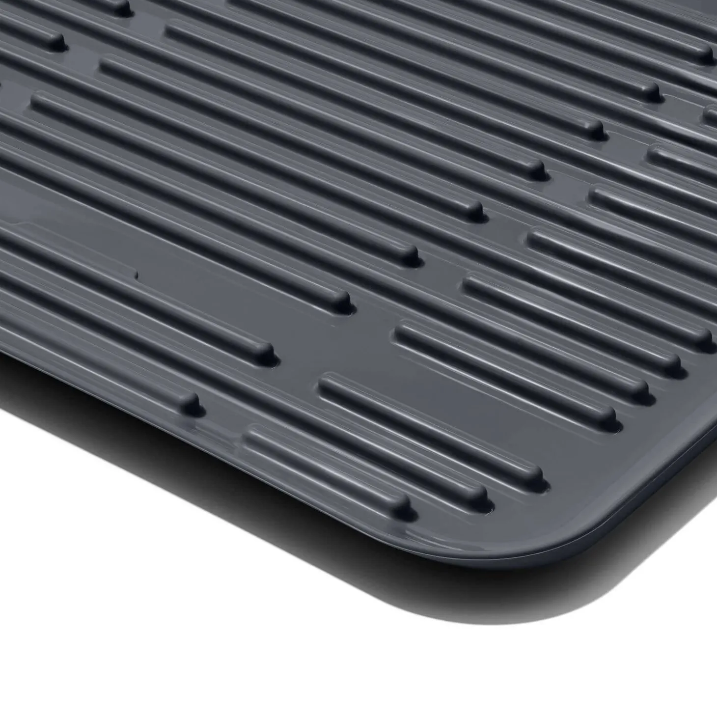 OXO Good Grips Aluminium Fold Flat Dish Rack - Grey