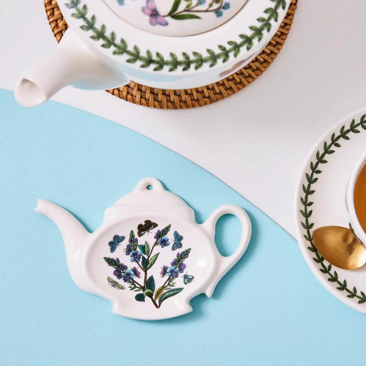 Portmeirion Botanic Garden Tea Bag Tidy & Spoon Rest - Assorted