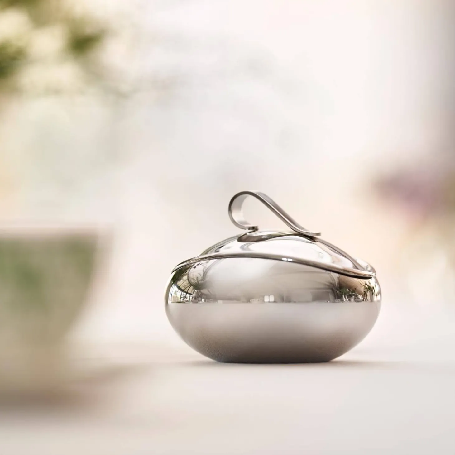 Robert Welch Drift 18|10 Mirror Polished Stainless Steel 150ml Sugar Pot with Lid