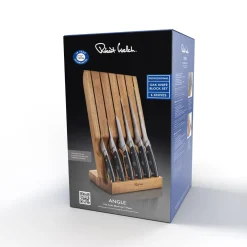 Robert Welch Professional V Angle 7-Piece Knife Block & Signature Handheld Sharpener Set