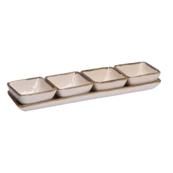 Rose & Tulipani Concerto Avorio Ivory Square Tiny Bowl - 8cm