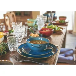 Rose & Tulipani Concerto Blu Avio Blue Salad Bowl - 26cm