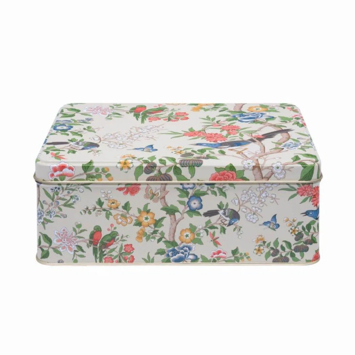 Sanderson Deep Rectangular Tin - Chinolserie