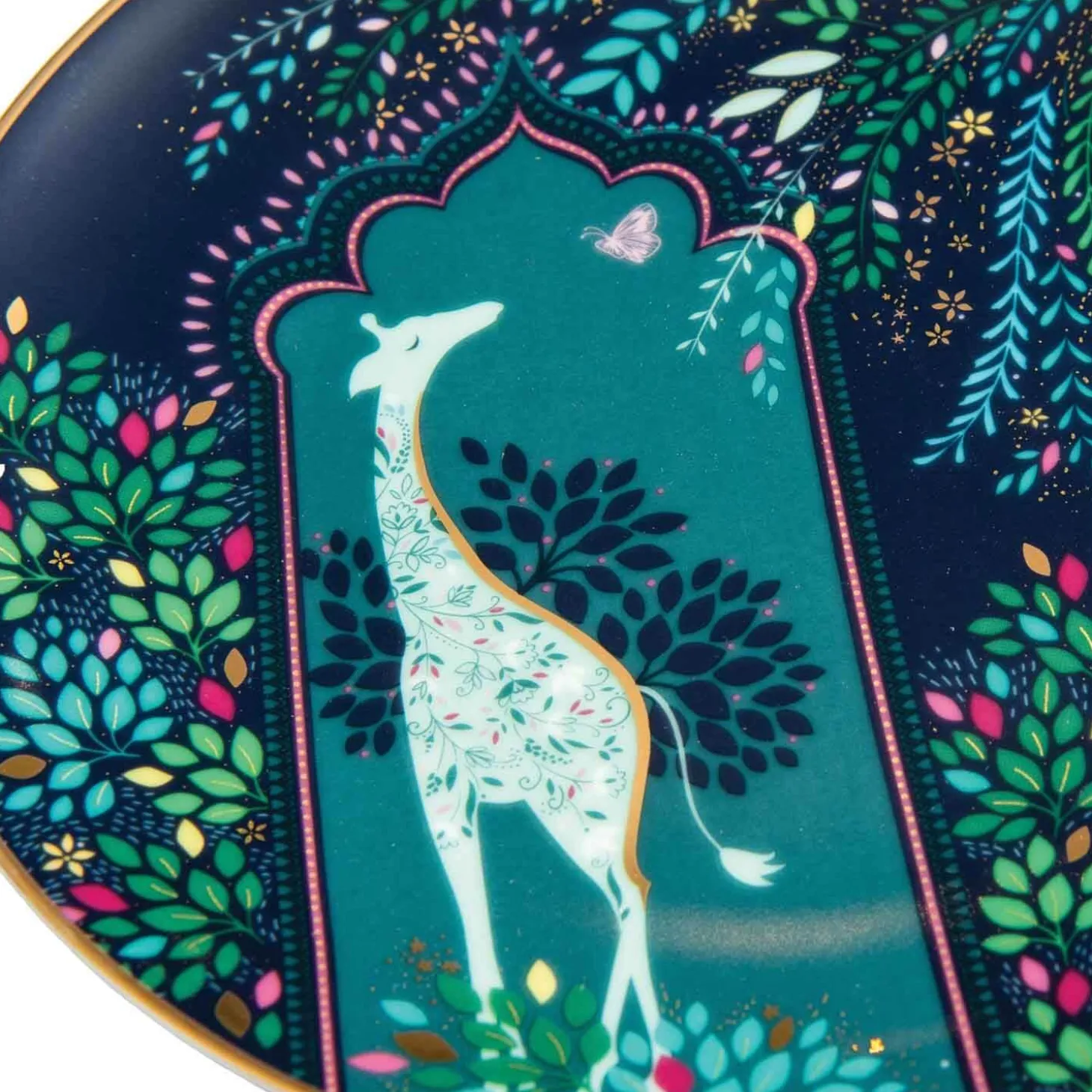 Sara Miller London India Set Of 4 Cake Plates - Assorted
