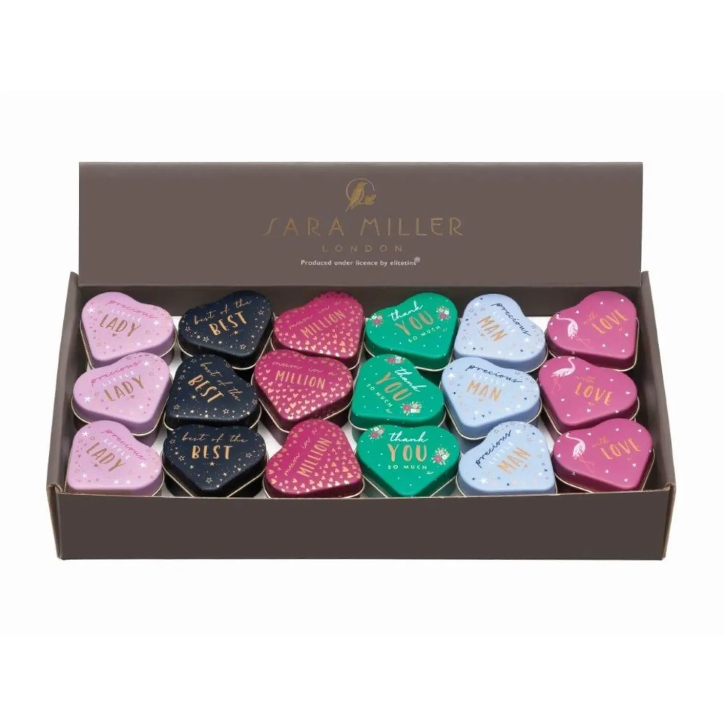Sara Miller Mini Heart Little Gestures Tin - Assorted