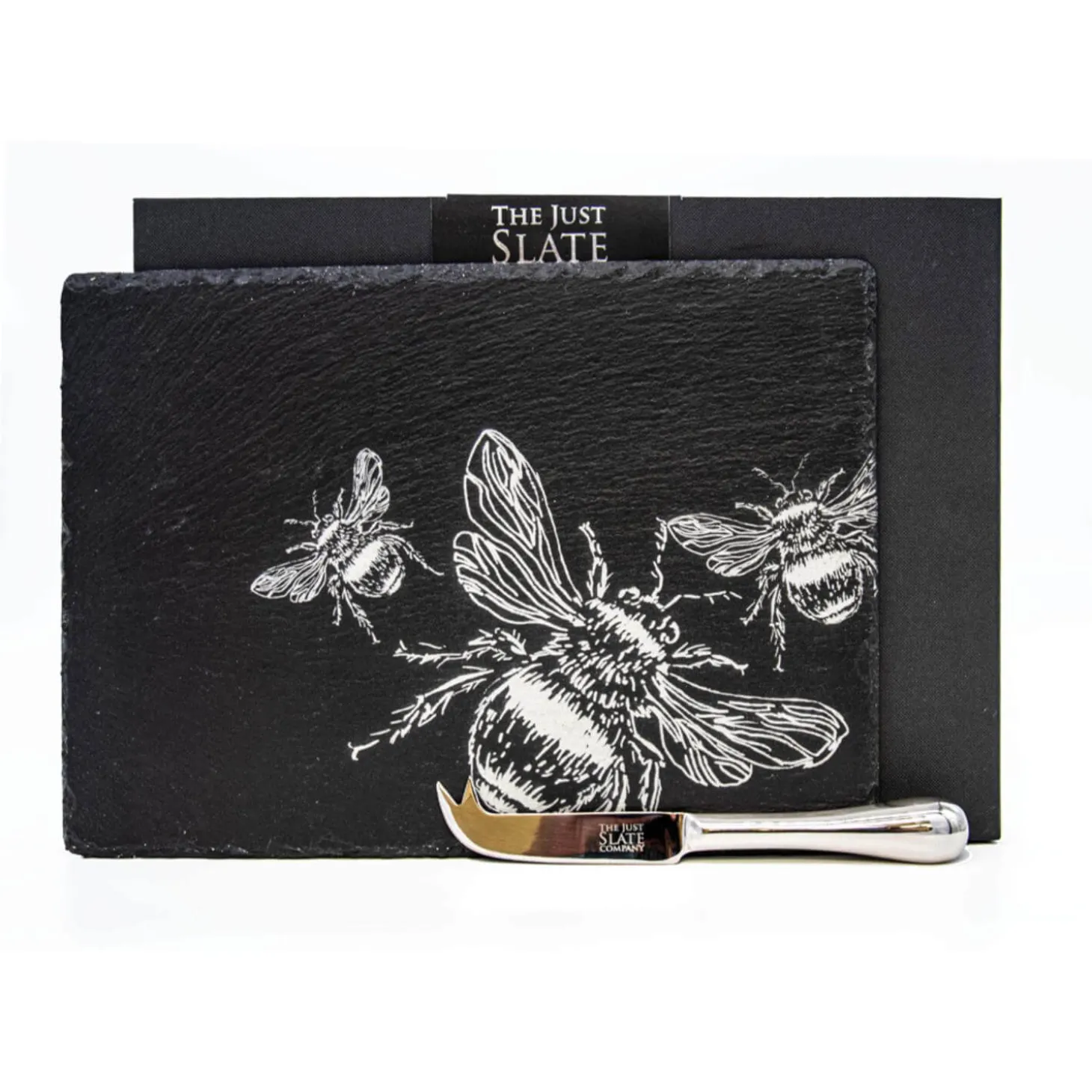 Selbrae House Slate Cheese Board & Knife Set - Bee