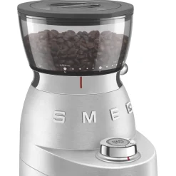 Smeg EMC02EGMUK Mini Pro Espresso Matte Emerald Green Coffee Machine & CGF02SSUK Mini Pro Stainless Steel Coffee Grinder