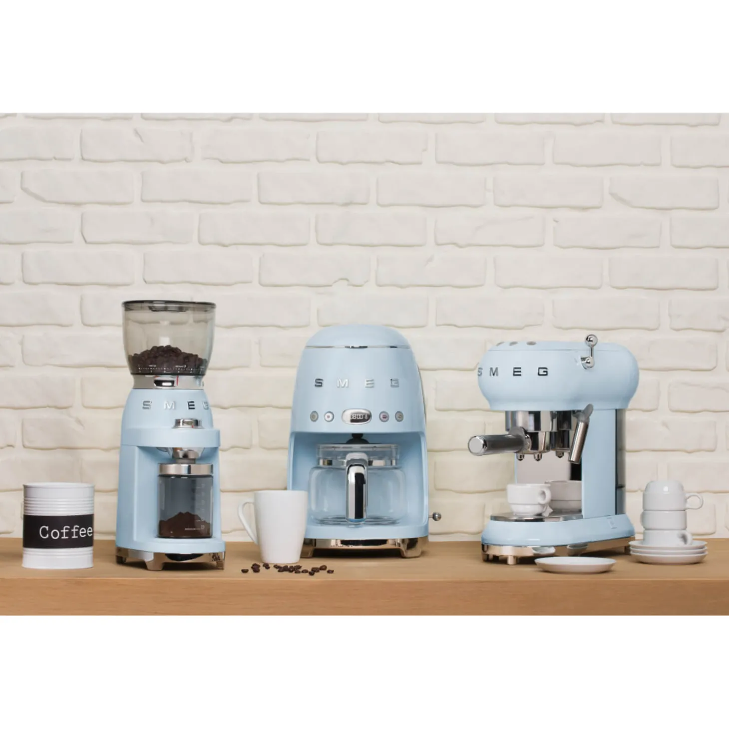 Smeg 50's Style Retro CGF11 Coffee Grinder - Pastel Blue