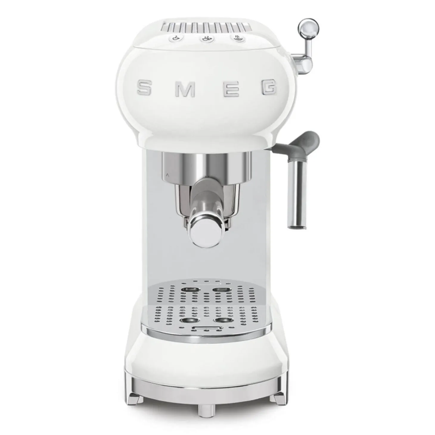 Smeg 50's Style Retro ECF02 Espresso Coffee Machine - White