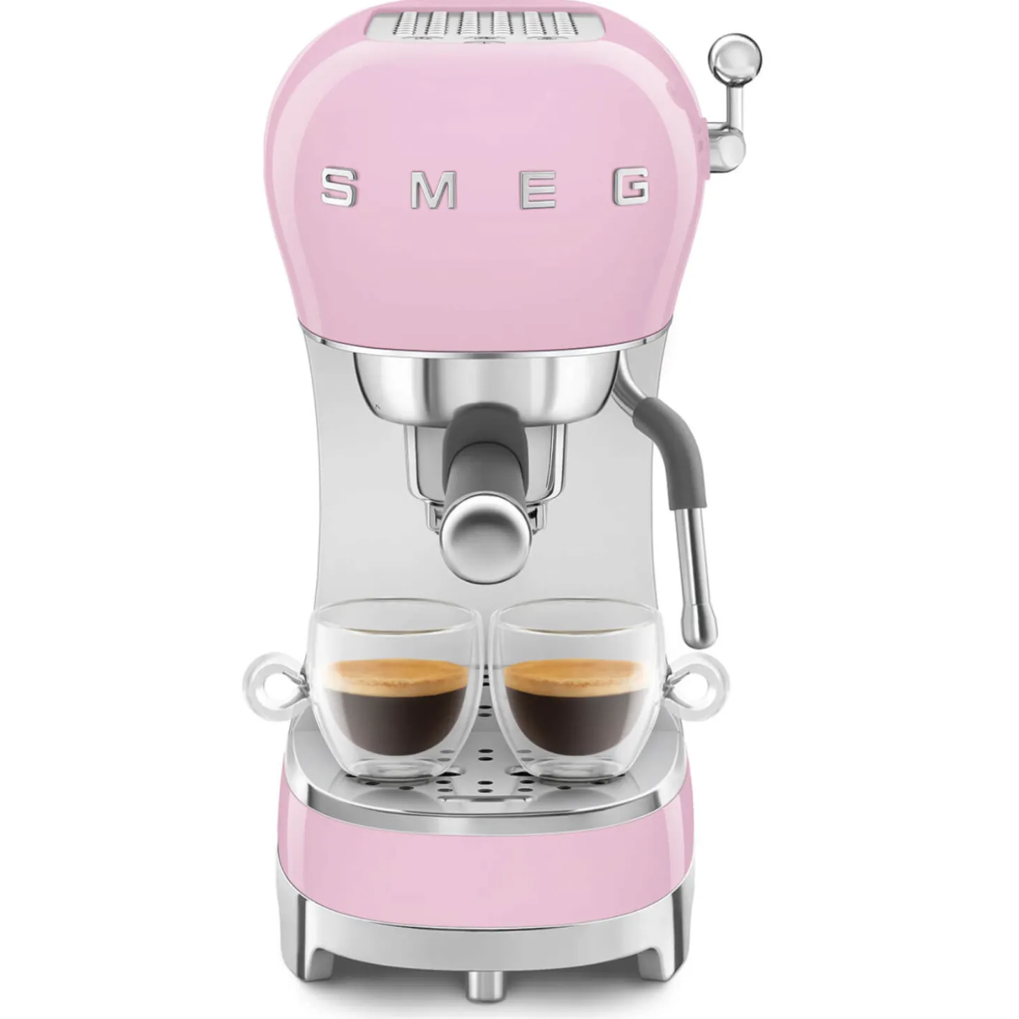 Smeg 50's Style Retro ECF02 Espresso Coffee Machine - Pink