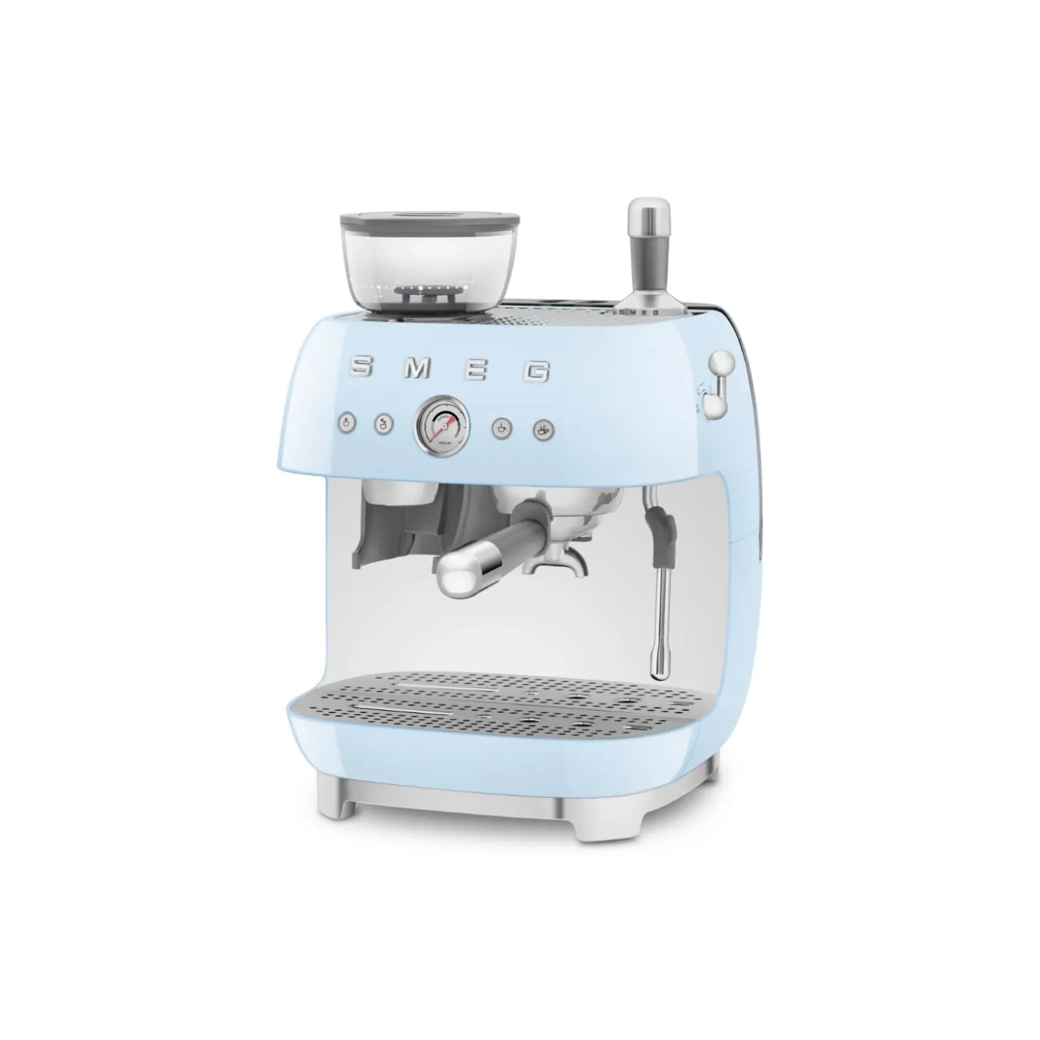 Smeg 50s Style Retro EGF03 Bean-to-Cup Espresso Coffee Machine - Pastel Blue