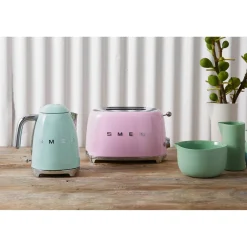 Smeg 50's Style Retro TSF01 2 Slice Toaster - Pink
