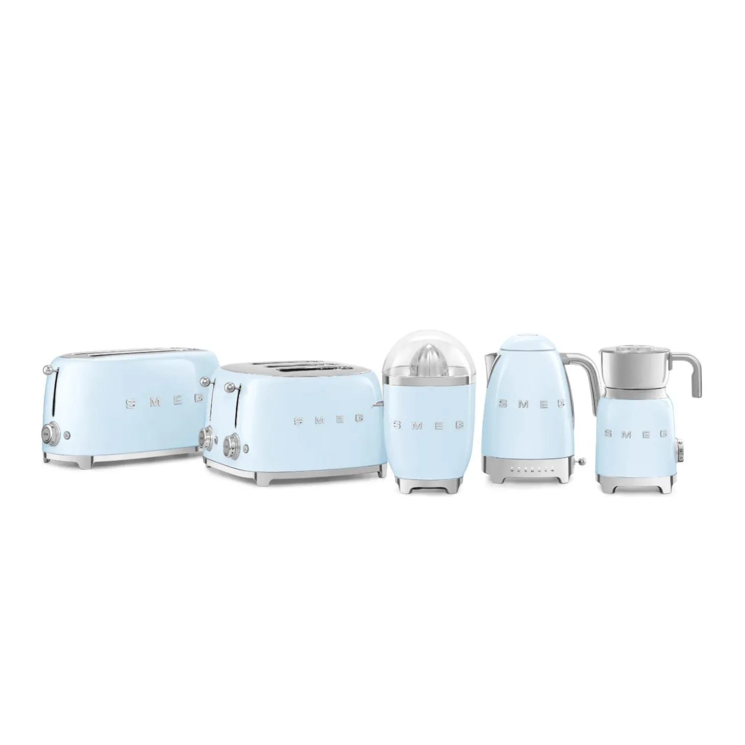 Smeg 50's Style Retro TSF03 4 Slice Toaster - Pastel Blue